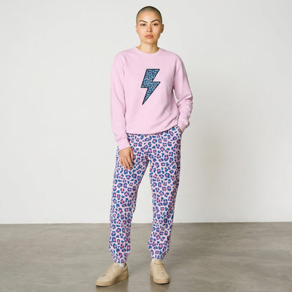 Sorbet  Pink Leopard Lightning Sweatshirt