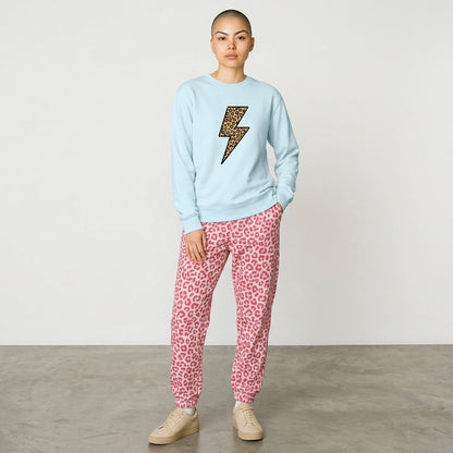 Sky Blue Leopard Lightning Sweatshirt