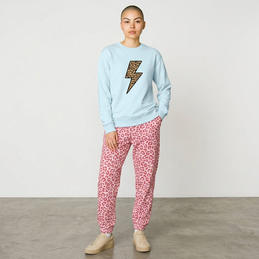 Sky Blue Leopard Lightning Sweatshirt