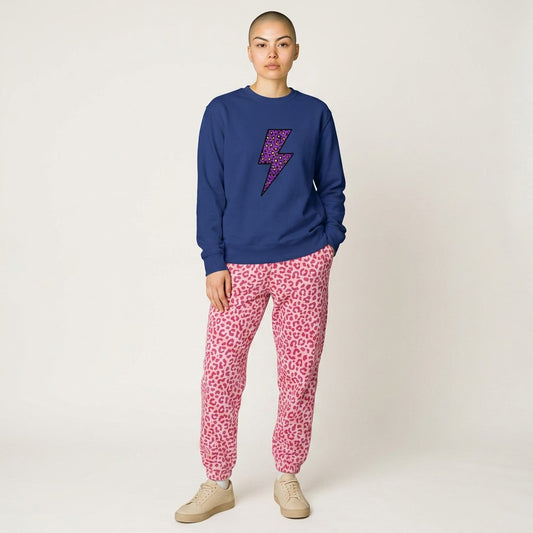 Royal Blue Leopard Lightning Sweatshirt