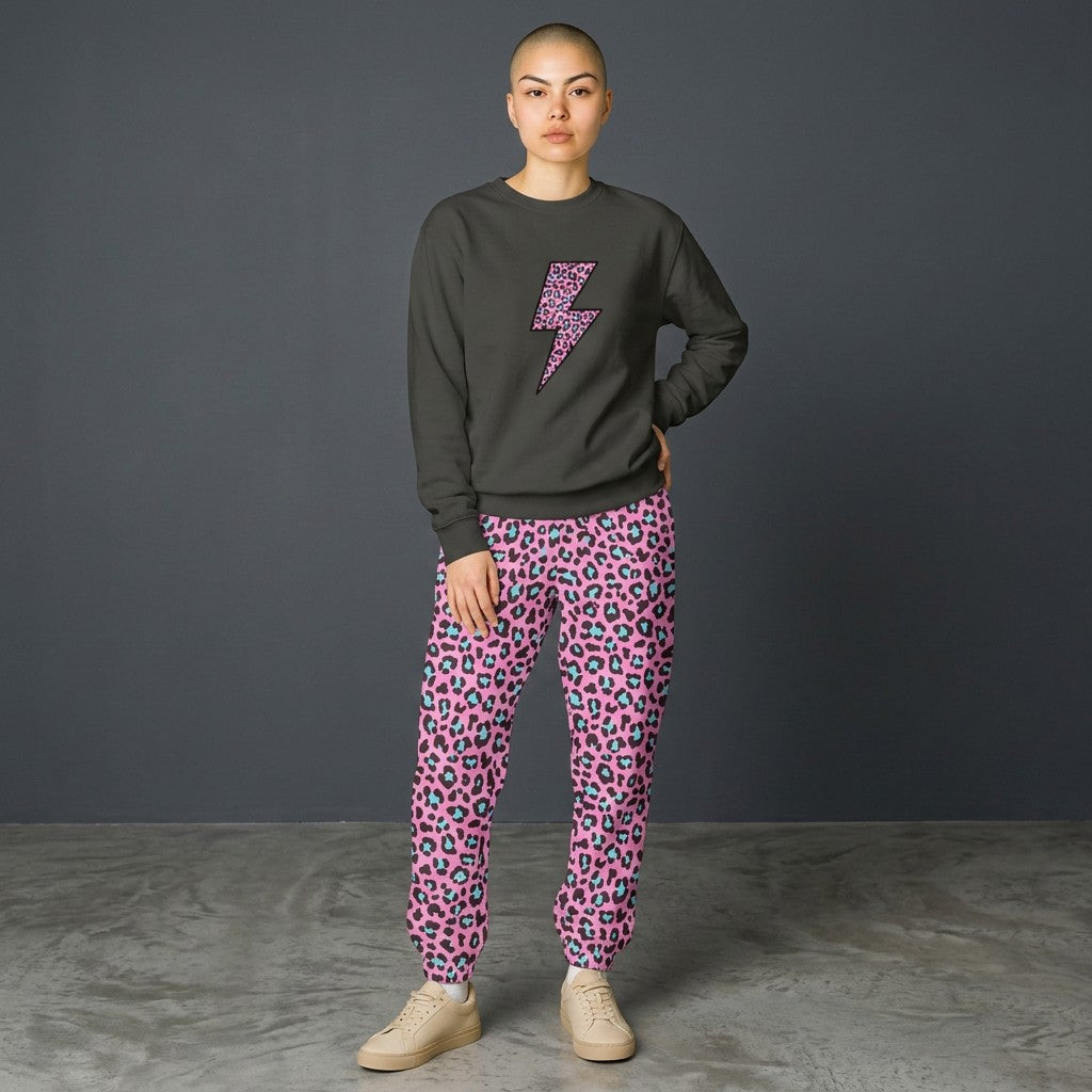 Vintage Black Leopard Lightning Sweatshirt