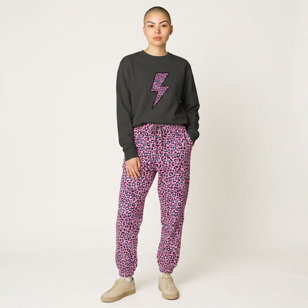 Vintage Black Leopard Lightning Sweatshirt